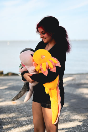 4lb Yellow Weighted Realistic Axolotl Plush