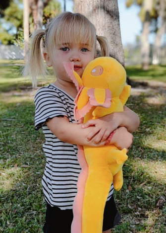 2lb Yellow Weighted Realistic Axolotl Plush