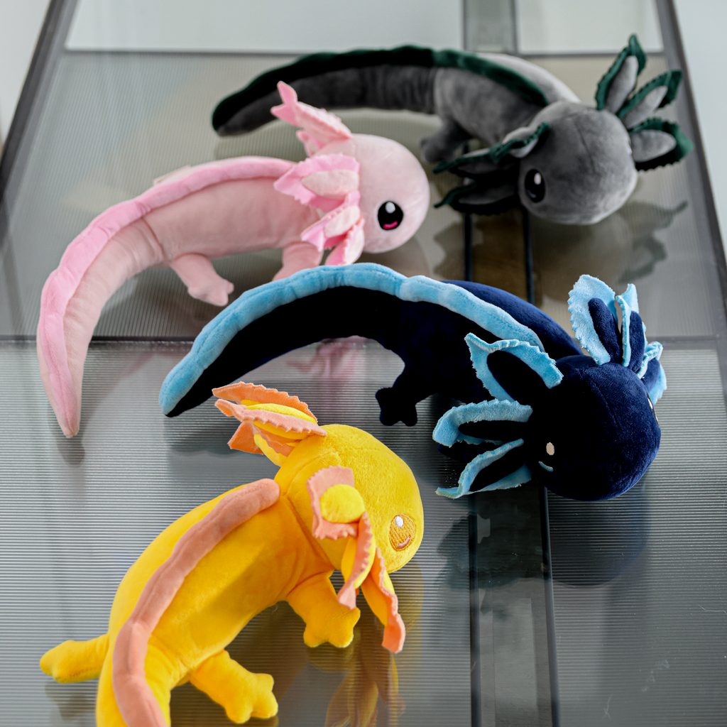 Mini Gray Realistic Axolotl Plush