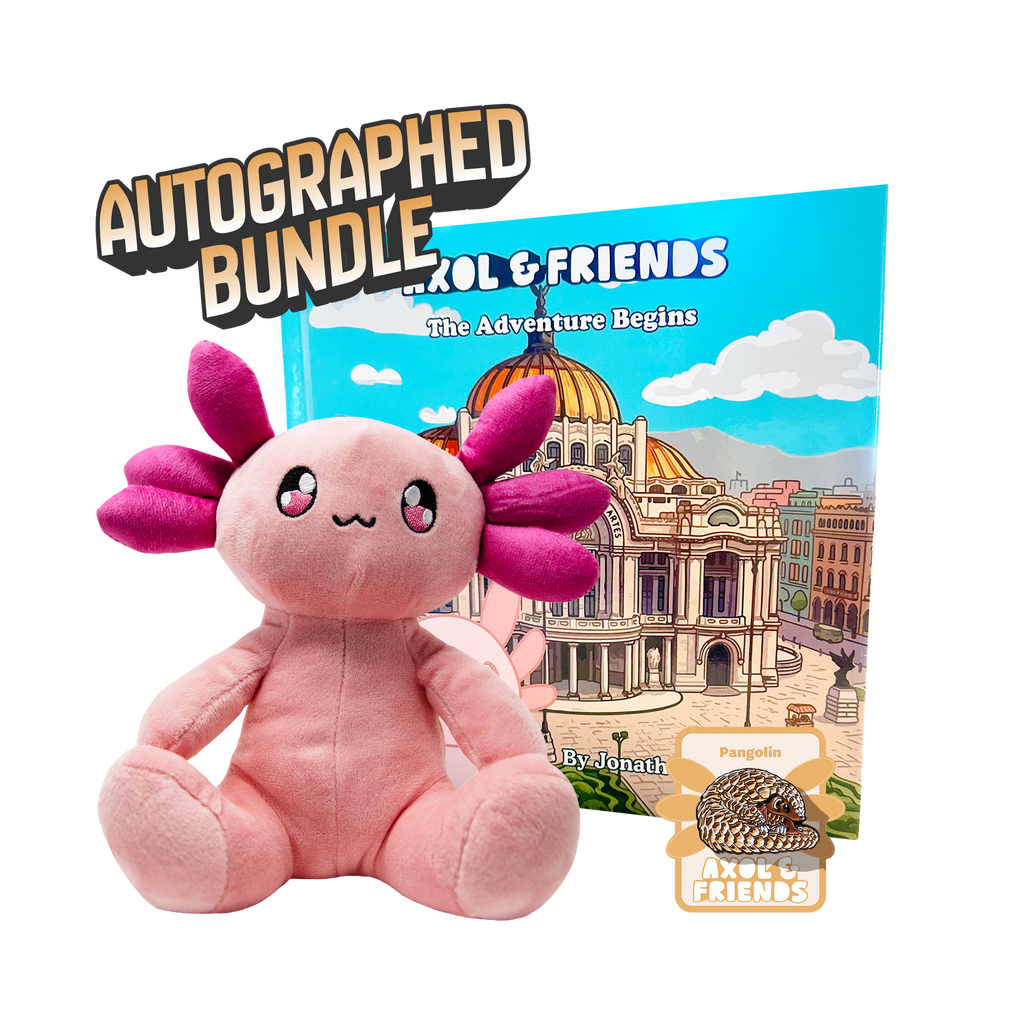 Autographed Bundle - Axol Plush, Pin, & Book