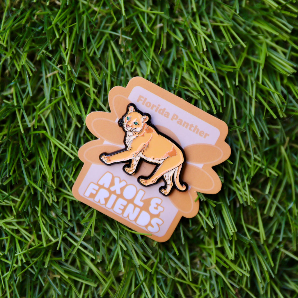 Florida Panther Soft Enamel Pin| Axol & Friends