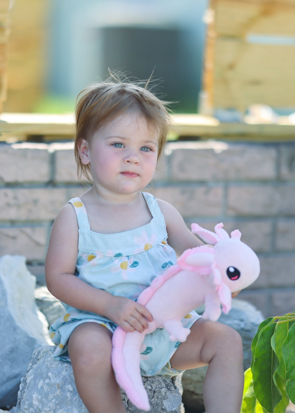 Mini Pink Realistic Axolotl Plush