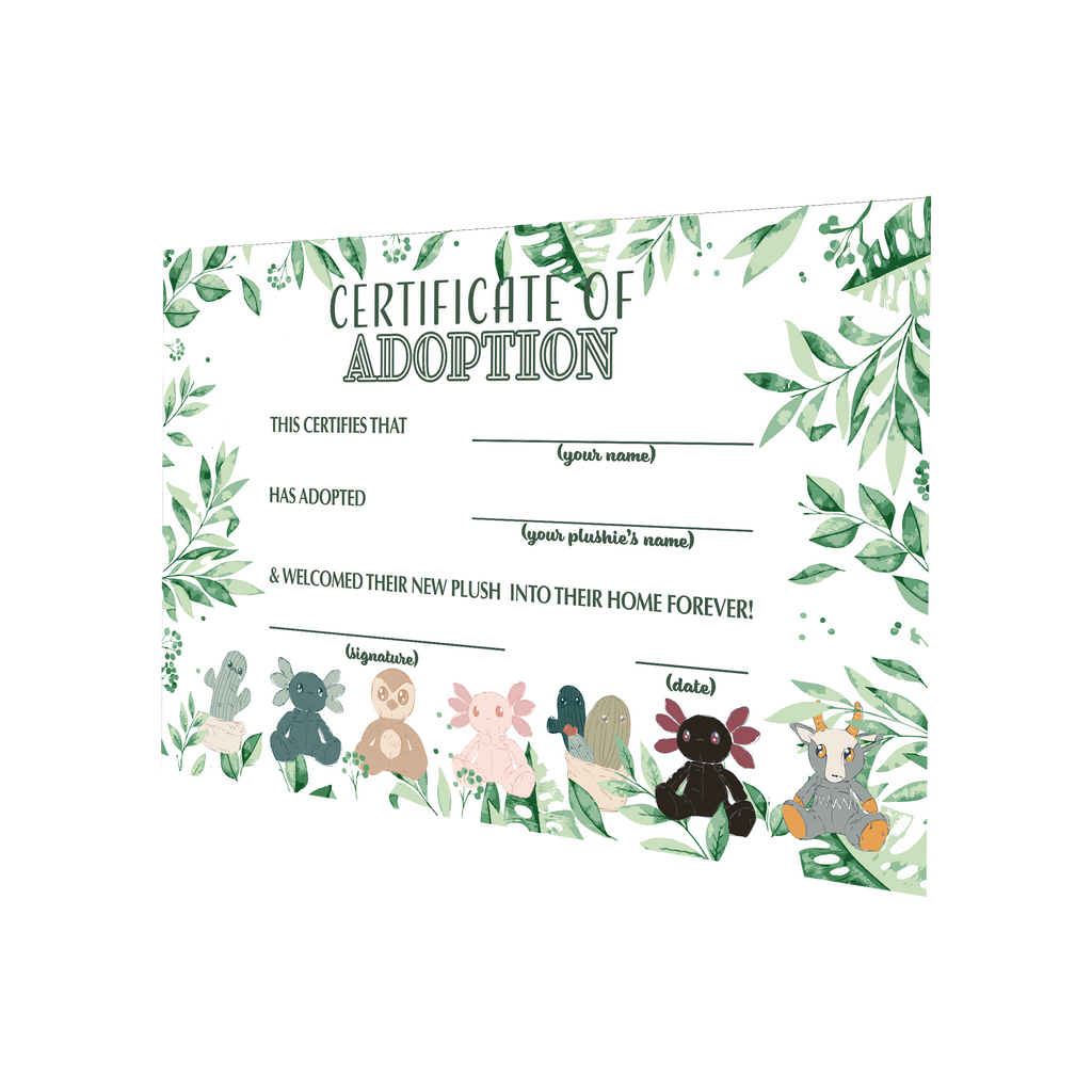 Adoption Certificate - Digital Download