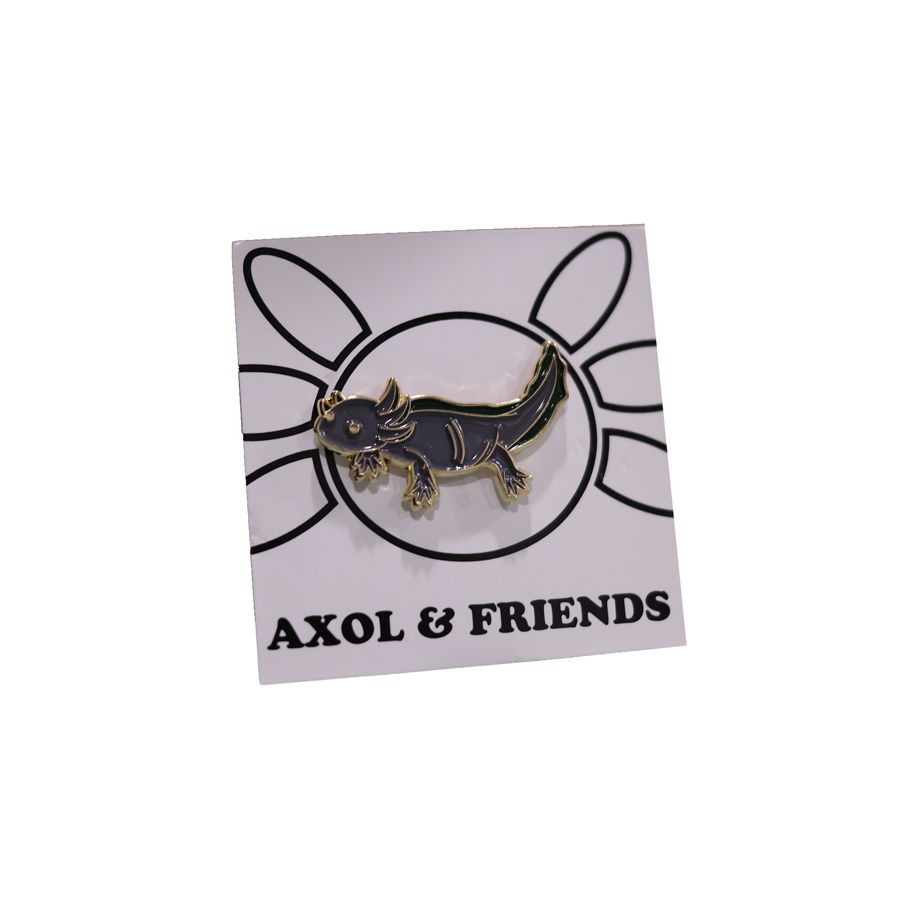Gray Axolotl - Soft Enamel Pin