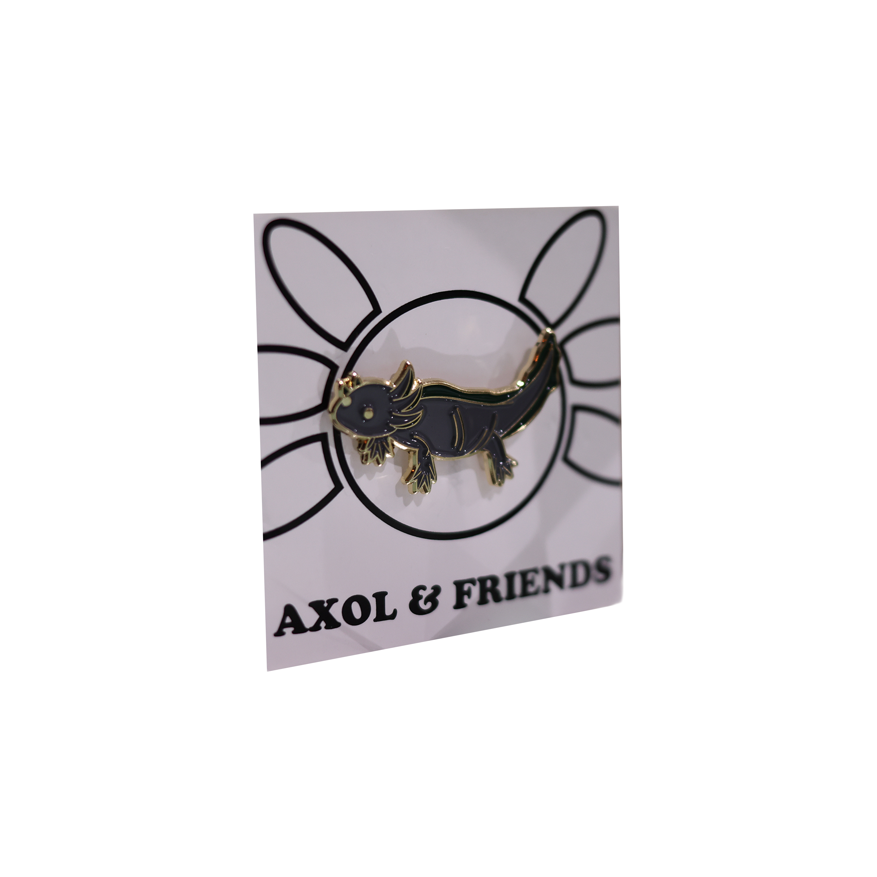 Gray Axolotl - Soft Enamel Pin