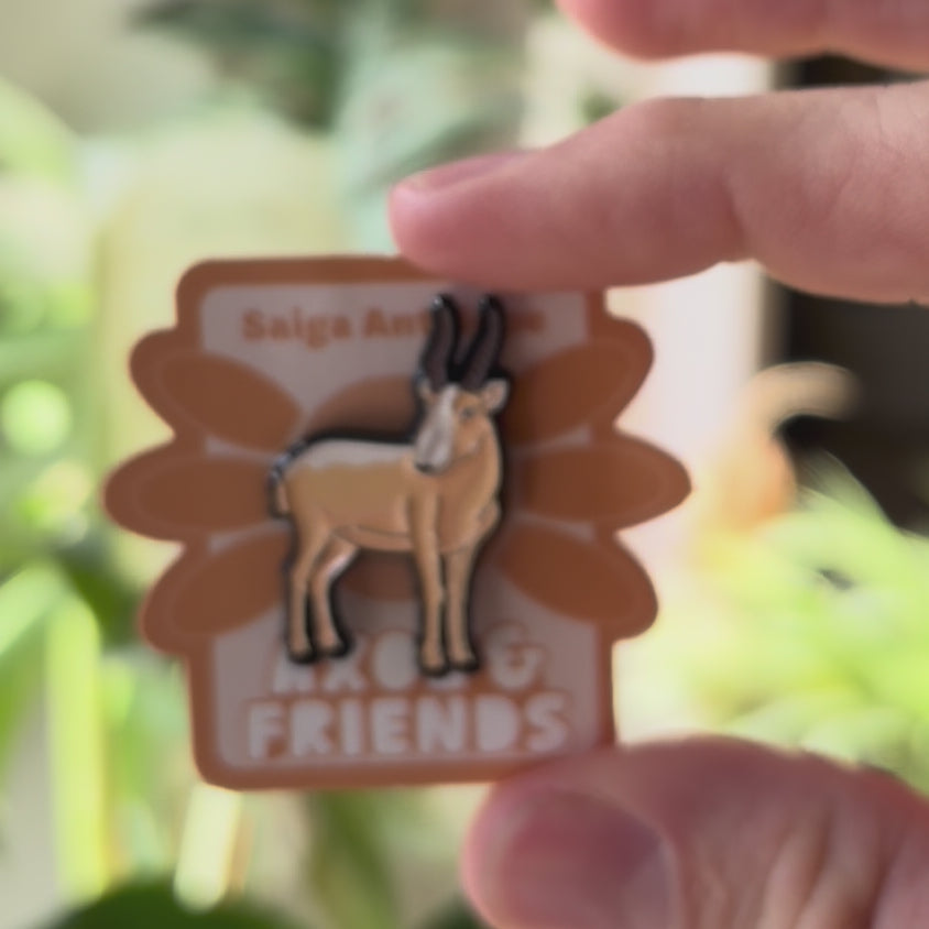 Saiga Antelope Soft Enamel Pin| Axol & Friends