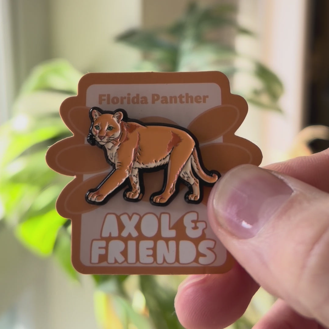 Florida Panther Soft Enamel Pin| Axol & Friends