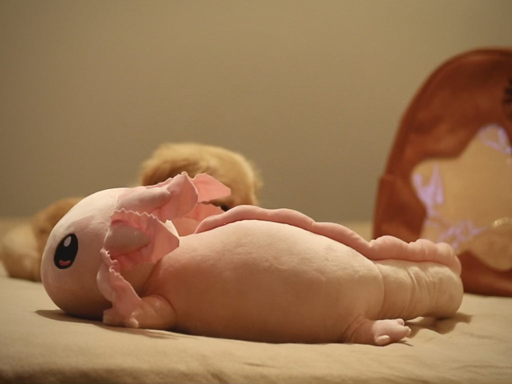 4lb Weighted Realistic Axolotl Plush - Pink (1.8kg)
