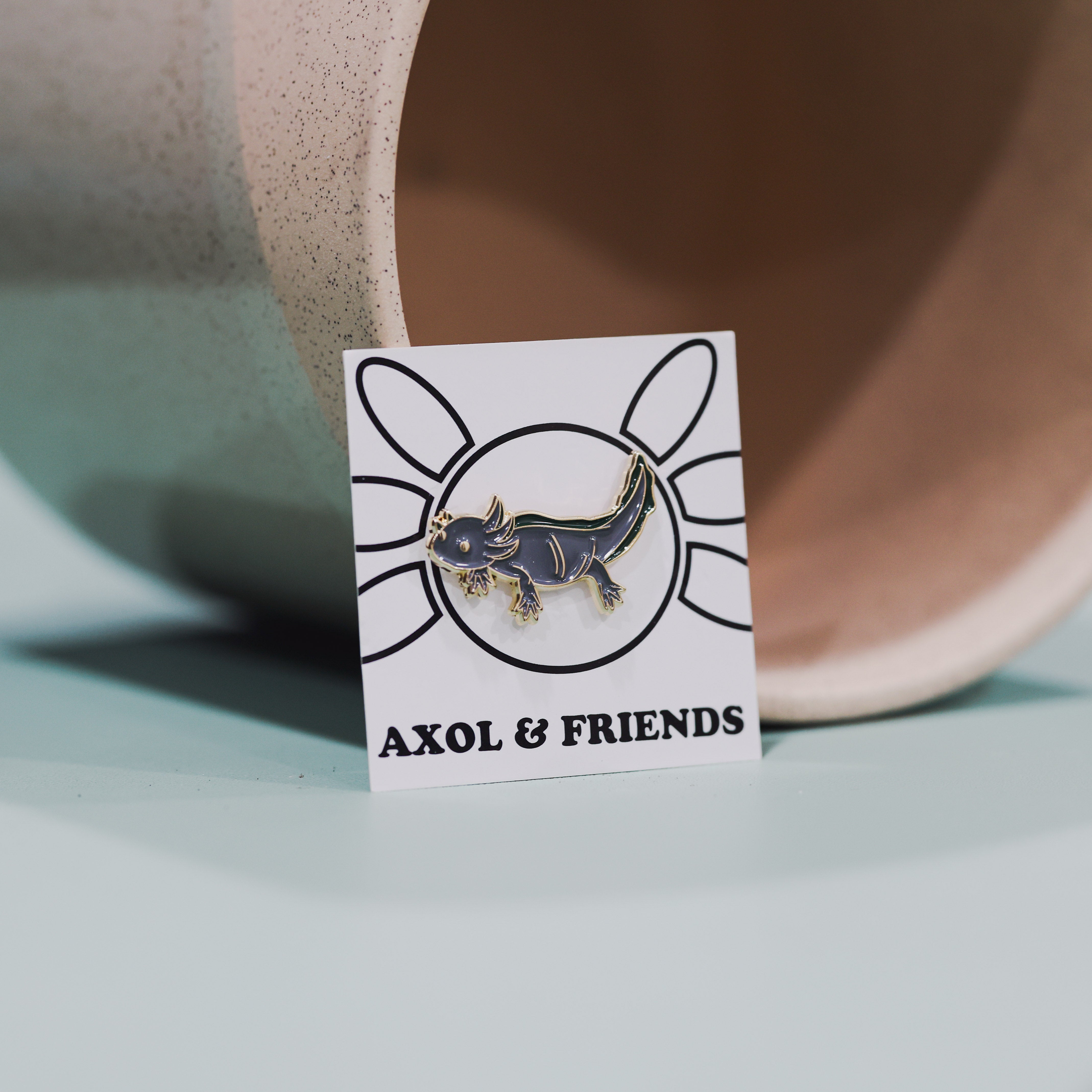 Gray Axolotl Pin – Axol and Friends