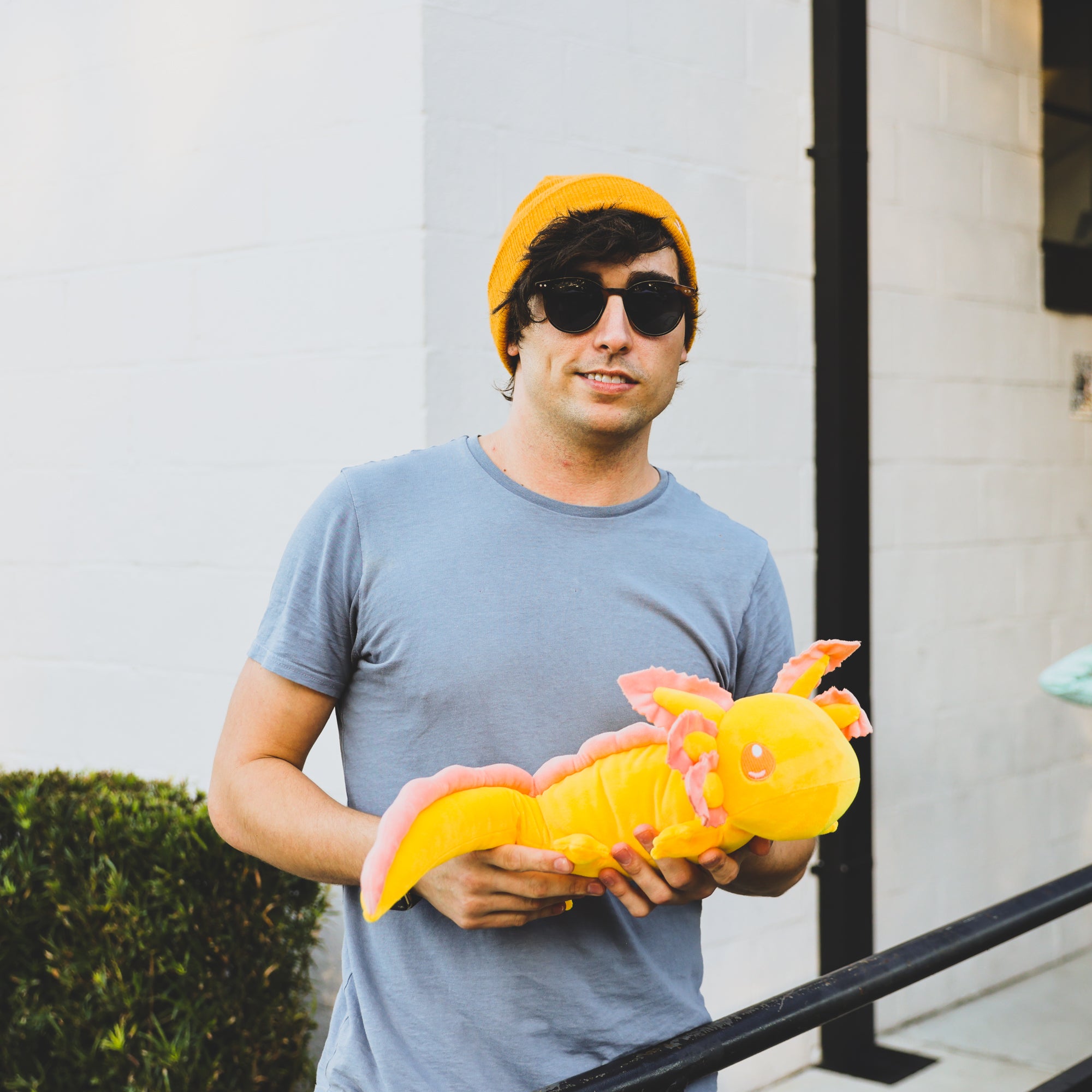 Yellow Weighted Realistic Axolotl Plush - 2lbs (0.9kg)