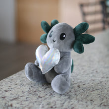 Grey Valentine's Axol the Axolotl with Holographic Heart