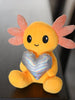 Yellow Valentine's Axol the Axolotl with Holographic Heart