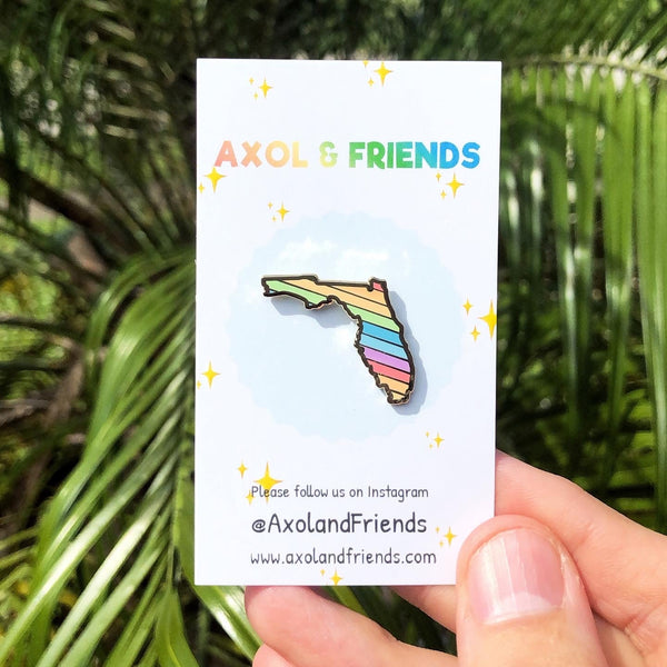 Rainbow Florida Pin