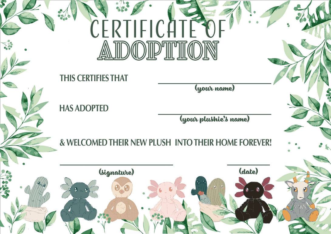 Adoption Certificate