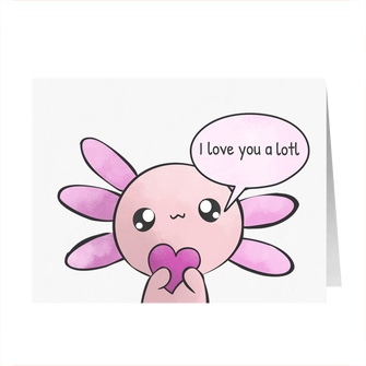 I Love You A Lotl Card 111# Matte Cover / 4.25X5.5 Inch 5 Cards